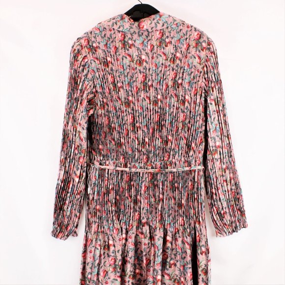 Vince Dresses Vince Berry Blooms Pleated Shirt Dress V97851565